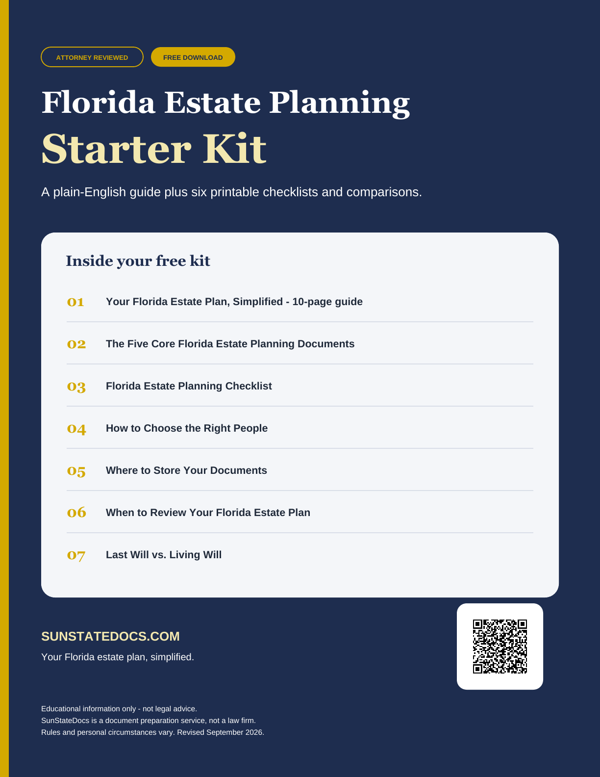 Cover of the Florida Estate Planning Starter Kit